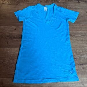 PINK Victoria's Secret Blue Sleepwear v-Neck Tshirt Cotton Blend